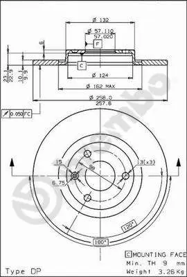 спирачен диск BREMBO              