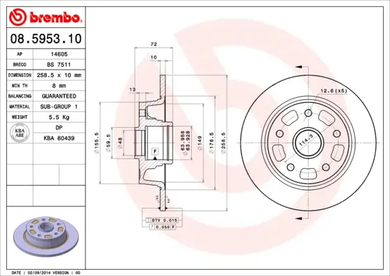 спирачен диск BREMBO              