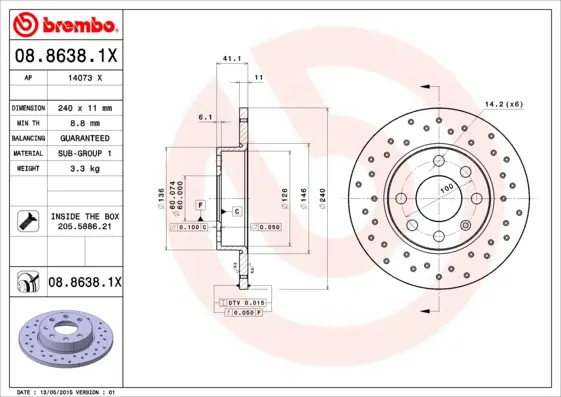 спирачен диск BREMBO              