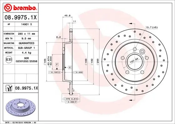 спирачен диск BREMBO              