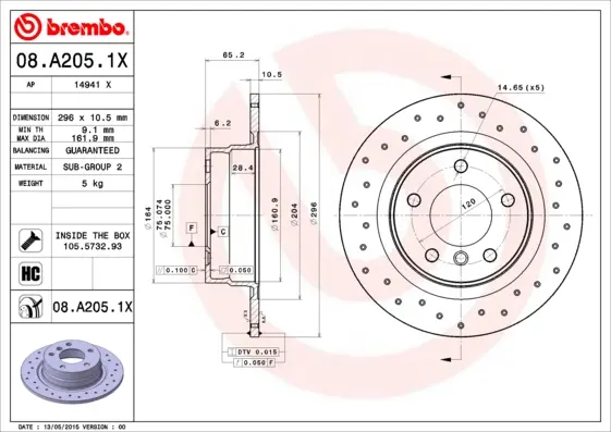 спирачен диск BREMBO              