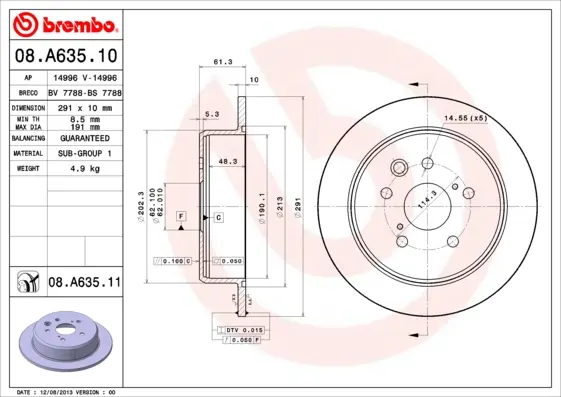спирачен диск BREMBO              