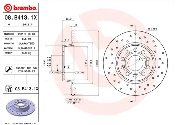 спирачен диск BREMBO              