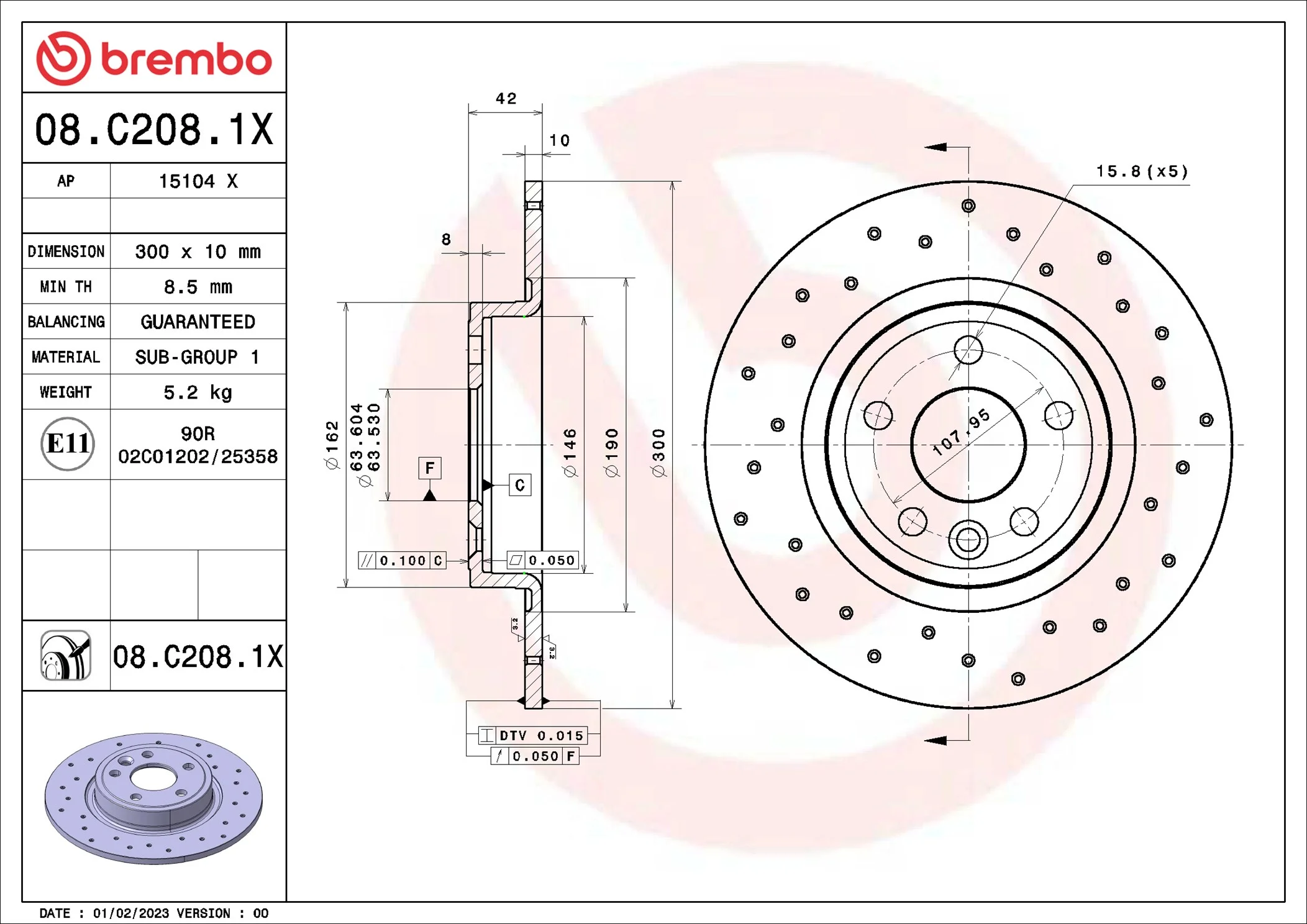 Спирачен диск BREMBO