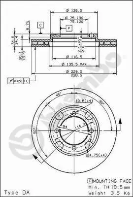 спирачен диск BREMBO              