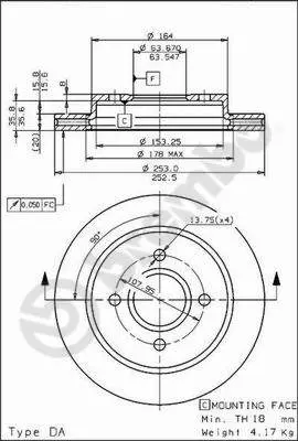 спирачен диск BREMBO              