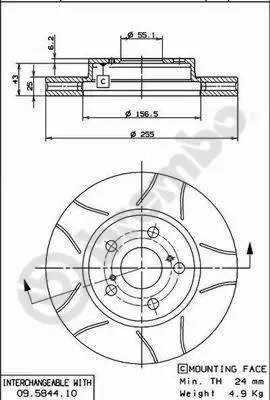спирачен диск BREMBO              