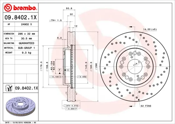 спирачен диск BREMBO              