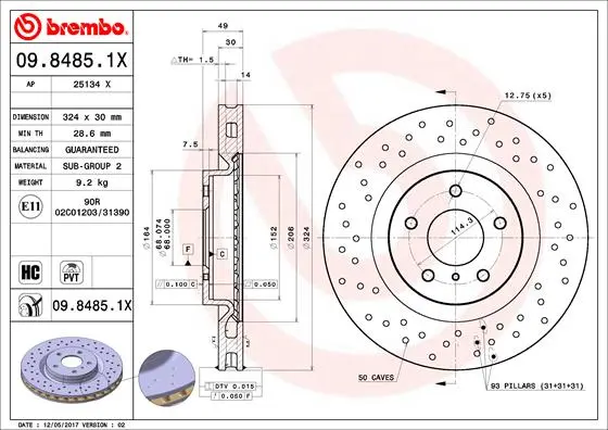 спирачен диск BREMBO              