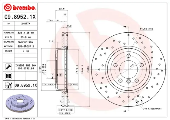 спирачен диск BREMBO              