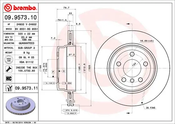 спирачен диск BREMBO              