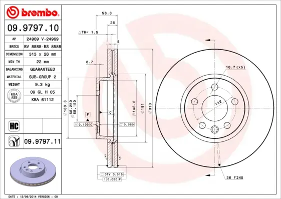 спирачен диск BREMBO              