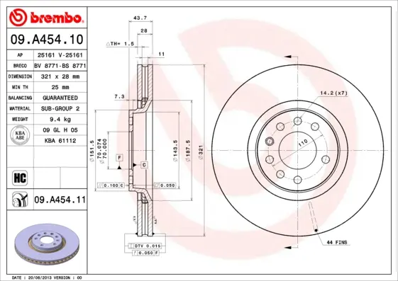 спирачен диск BREMBO              