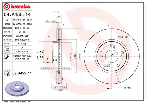 спирачен диск BREMBO              