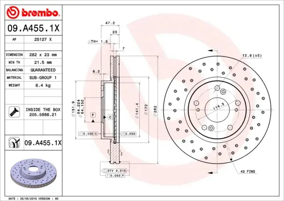 спирачен диск BREMBO              