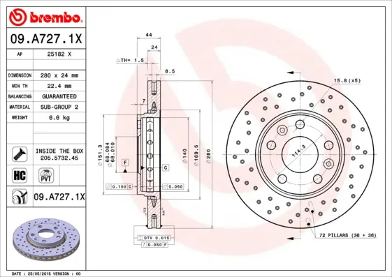 спирачен диск BREMBO              