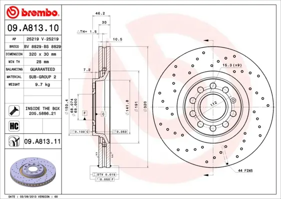спирачен диск BREMBO              