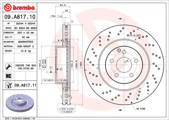 спирачен диск BREMBO              