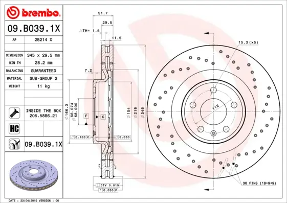 спирачен диск BREMBO              