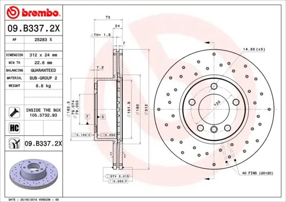 спирачен диск BREMBO              