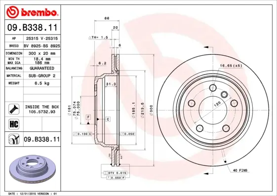 спирачен диск BREMBO              