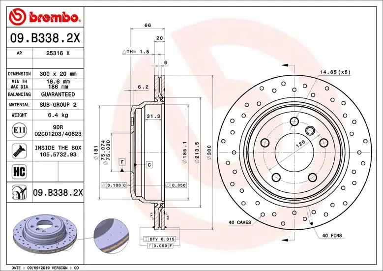 спирачен диск BREMBO              