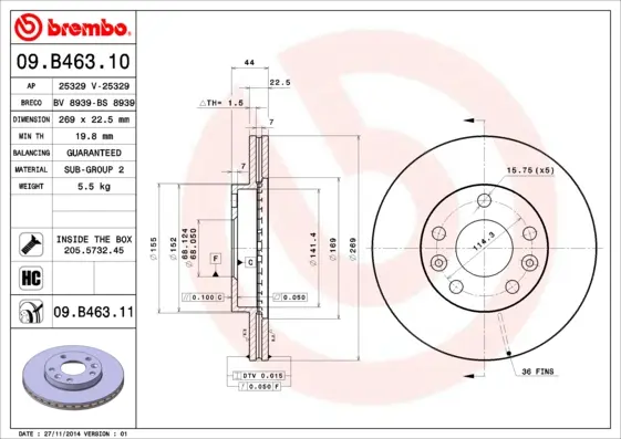 спирачен диск BREMBO              