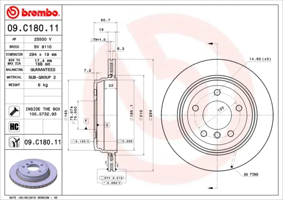 спирачен диск BREMBO              