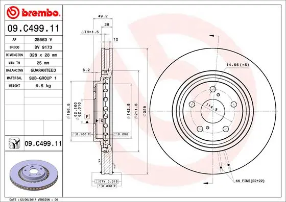 спирачен диск BREMBO              