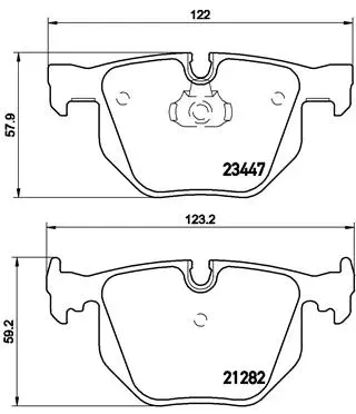 комплект спирачно феродо, дискови спирачки BREMBO              
