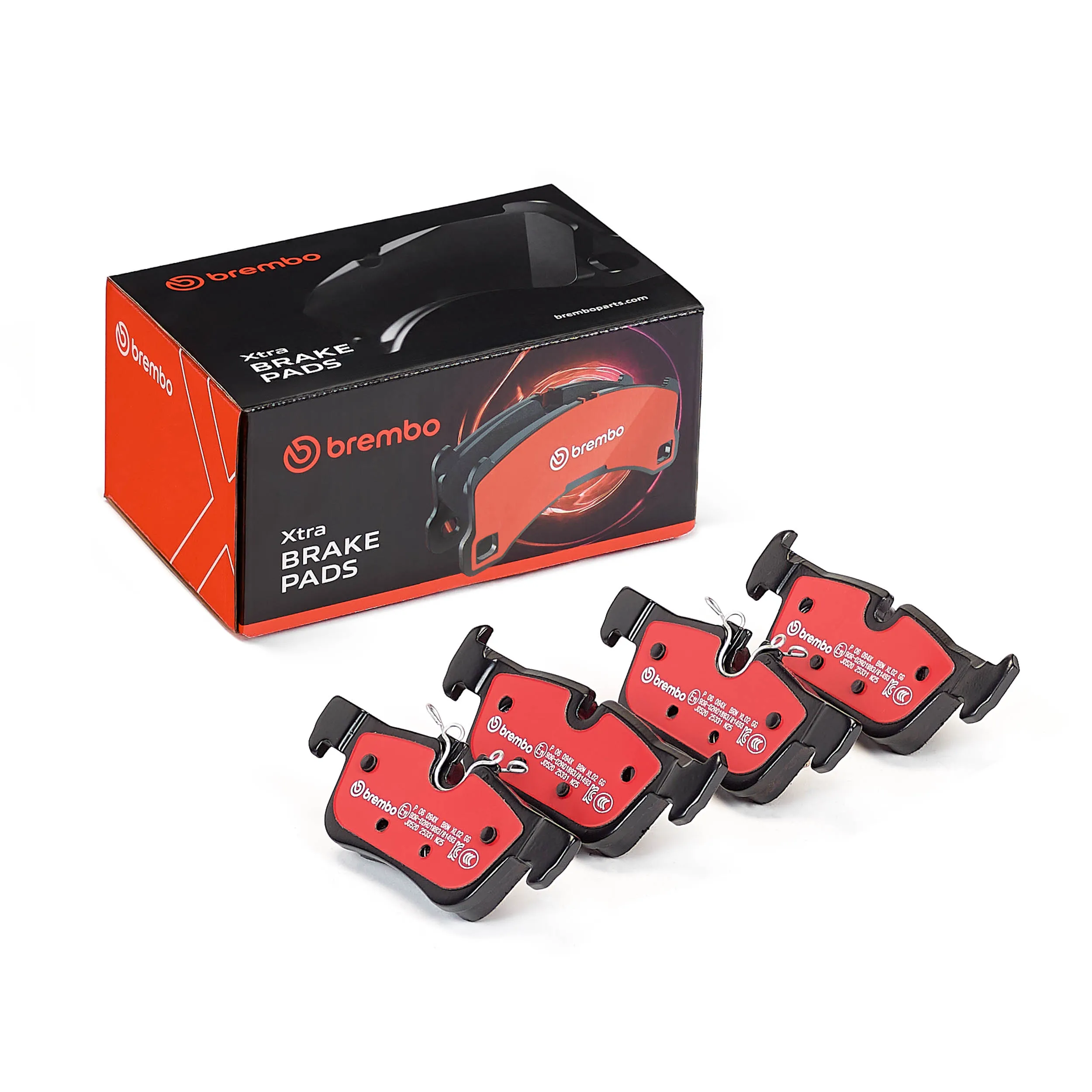 XTRA LINE , комплект спирачно феродо, дискови спирачки BREMBO