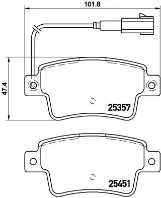 комплект спирачно феродо, дискови спирачки BREMBO              