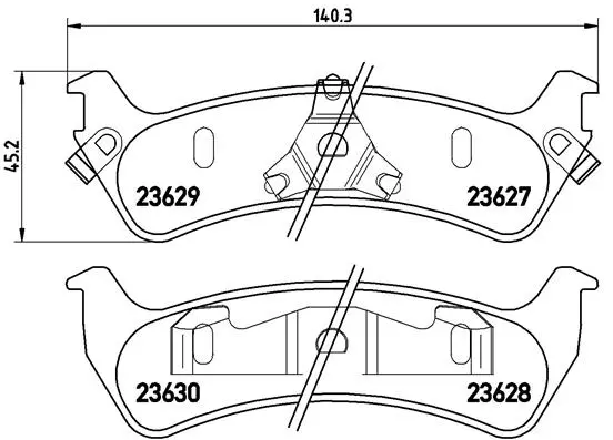 комплект спирачно феродо, дискови спирачки BREMBO              