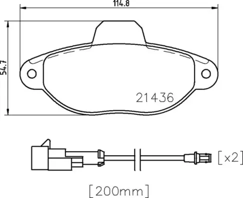 комплект спирачно феродо, дискови спирачки BREMBO              