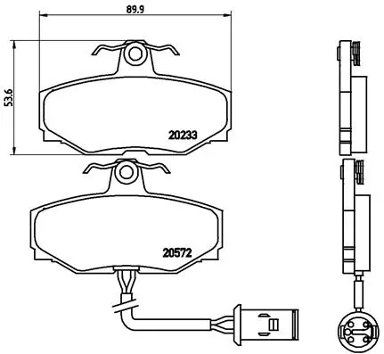 Комплект спирачно феродо, дискови спирачки BREMBO