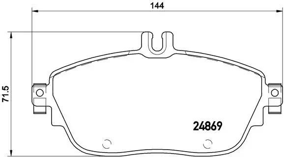 комплект спирачно феродо, дискови спирачки BREMBO              