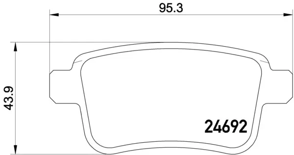комплект спирачно феродо, дискови спирачки BREMBO              