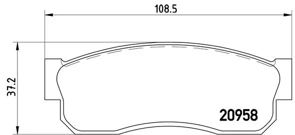 Комплект спирачно феродо, дискови спирачки BREMBO