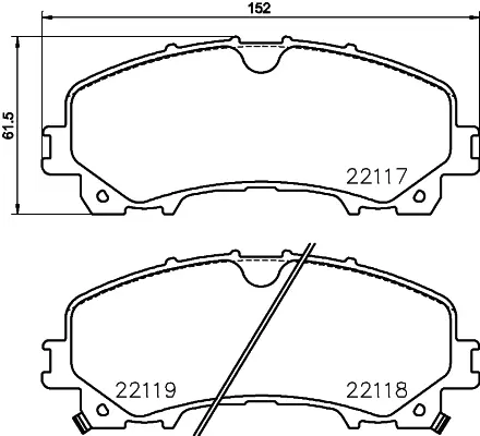 комплект спирачно феродо, дискови спирачки BREMBO              