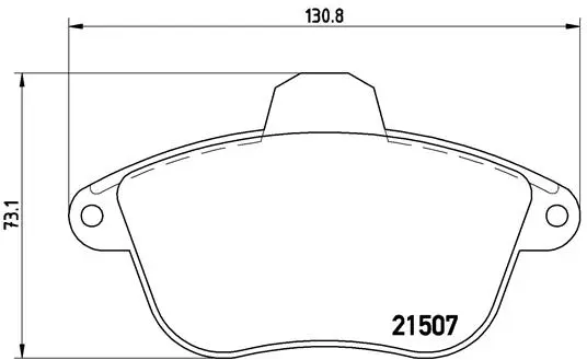 комплект спирачно феродо, дискови спирачки BREMBO              