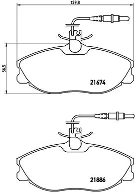 комплект спирачно феродо, дискови спирачки BREMBO              
