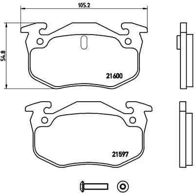 комплект спирачно феродо, дискови спирачки BREMBO              