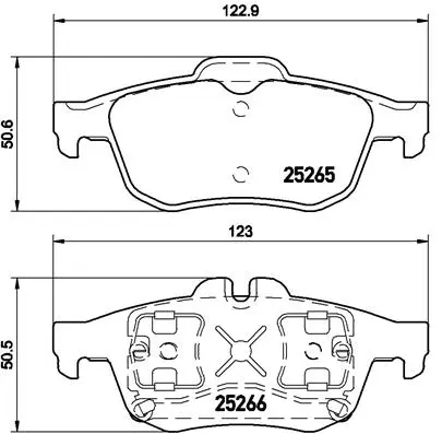 комплект спирачно феродо, дискови спирачки BREMBO              