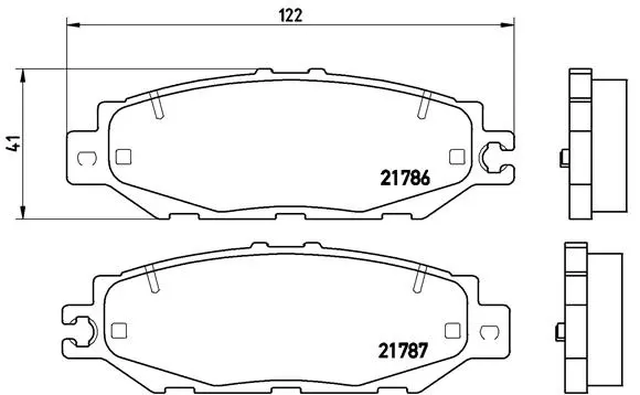 комплект спирачно феродо, дискови спирачки BREMBO              