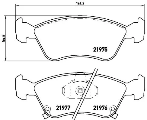 комплект спирачно феродо, дискови спирачки BREMBO              