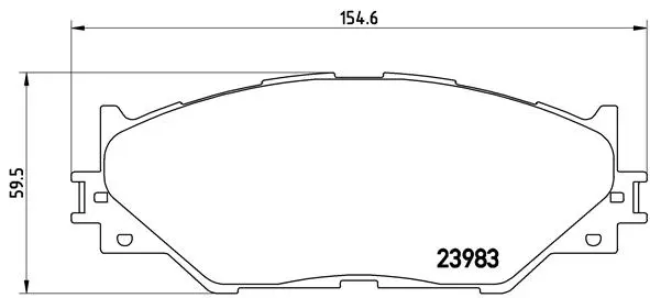 комплект спирачно феродо, дискови спирачки BREMBO              