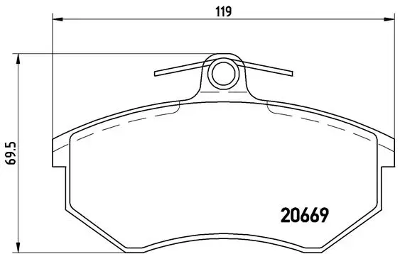комплект спирачно феродо, дискови спирачки BREMBO              