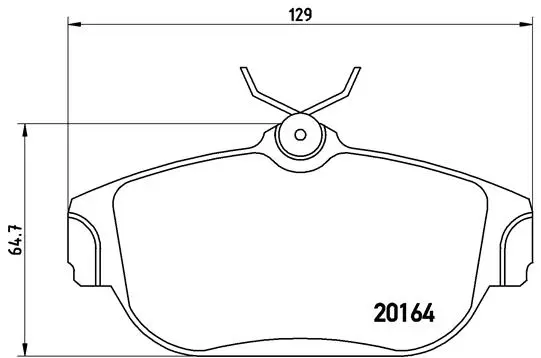 комплект спирачно феродо, дискови спирачки BREMBO              