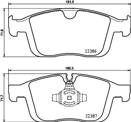 комплект спирачно феродо, дискови спирачки BREMBO              