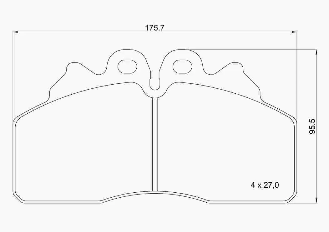 комплект спирачно феродо, дискови спирачки BREMBO              